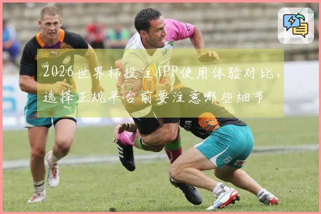 2026世界杯投注APP使用体验对比，选择正规平台前要注意哪些细节